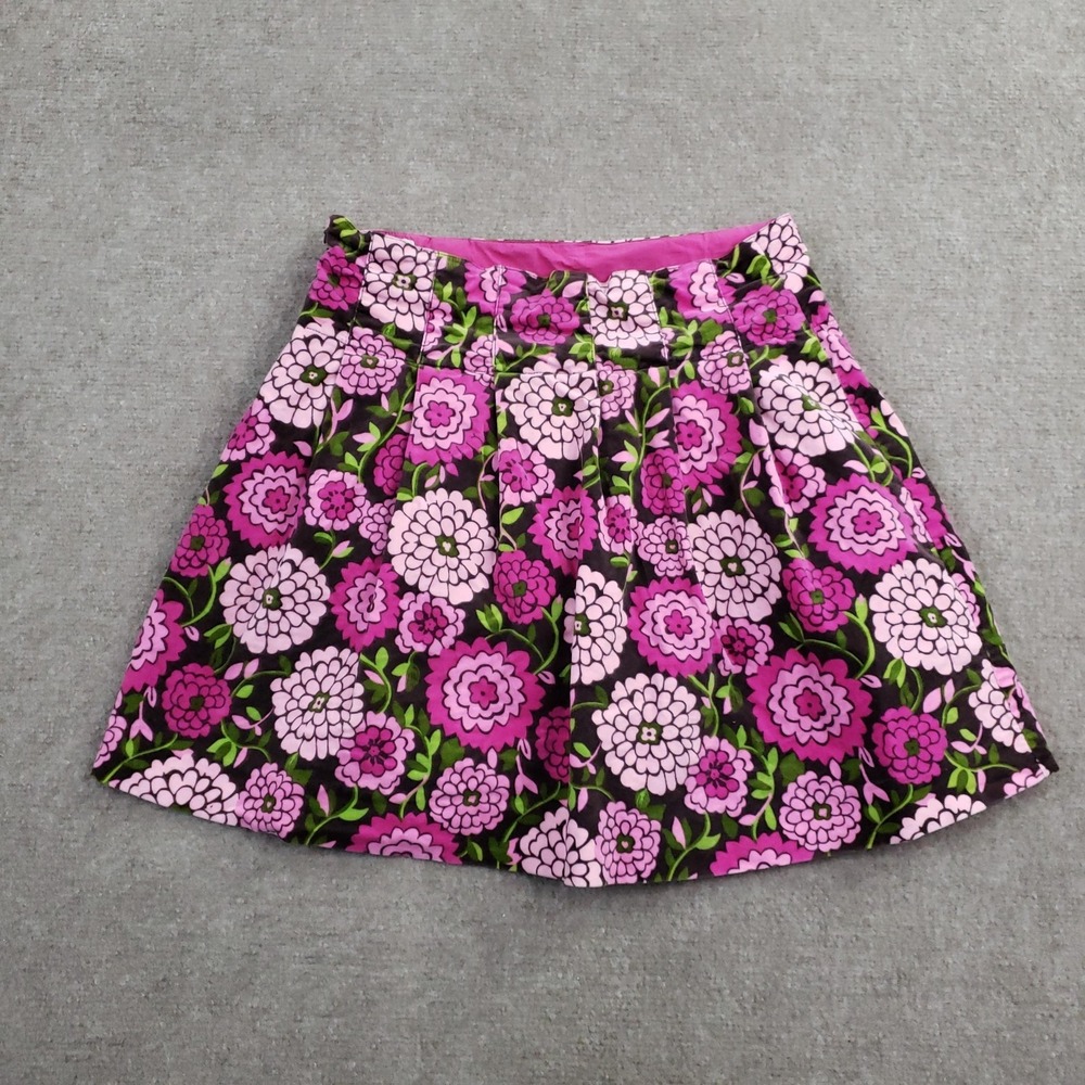 Vintage Lilly Pulitzer Skort Girls Size 14 Pink Pleated Short Floral Velvet